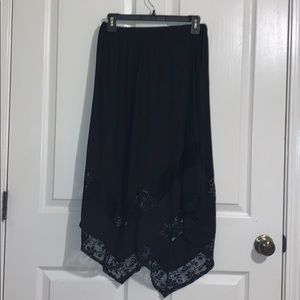 Black skirt with design at bottom
